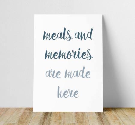 Meals and memories are made here illustration