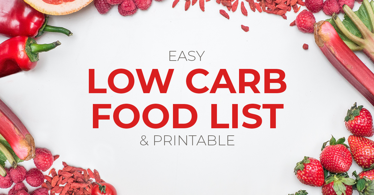 easy low carb food list printable kitchen cabinet kings