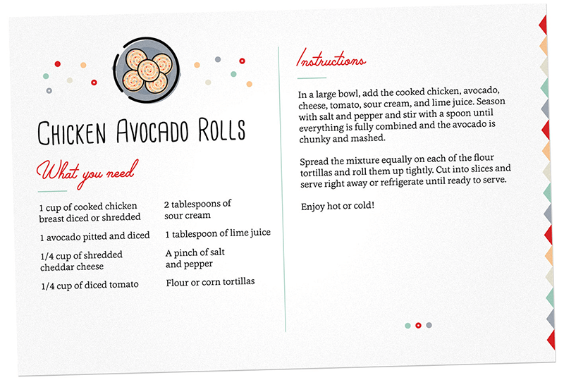 Chicken avocado rolls recipe