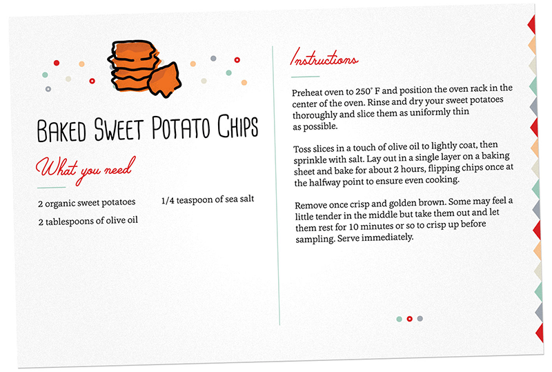 Baked sweet potato chips recipe