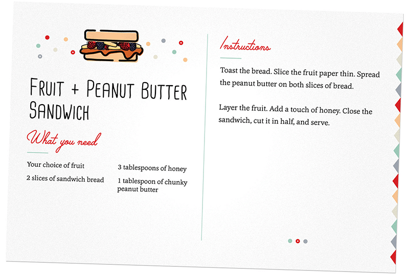 Fruit and peanut butter sandwich recipe