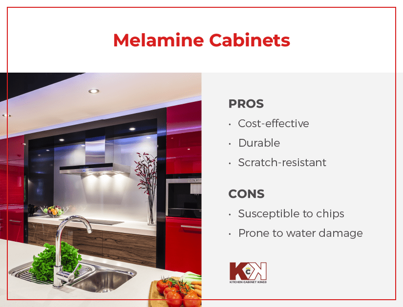 Pros and cons of melamine cabinets.