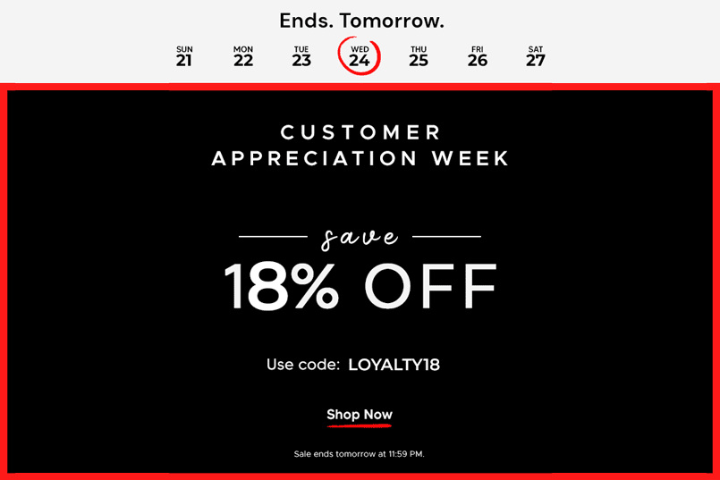 Customer Appreciation Week Ends Tomorrow - Save 18% On Cabinets.