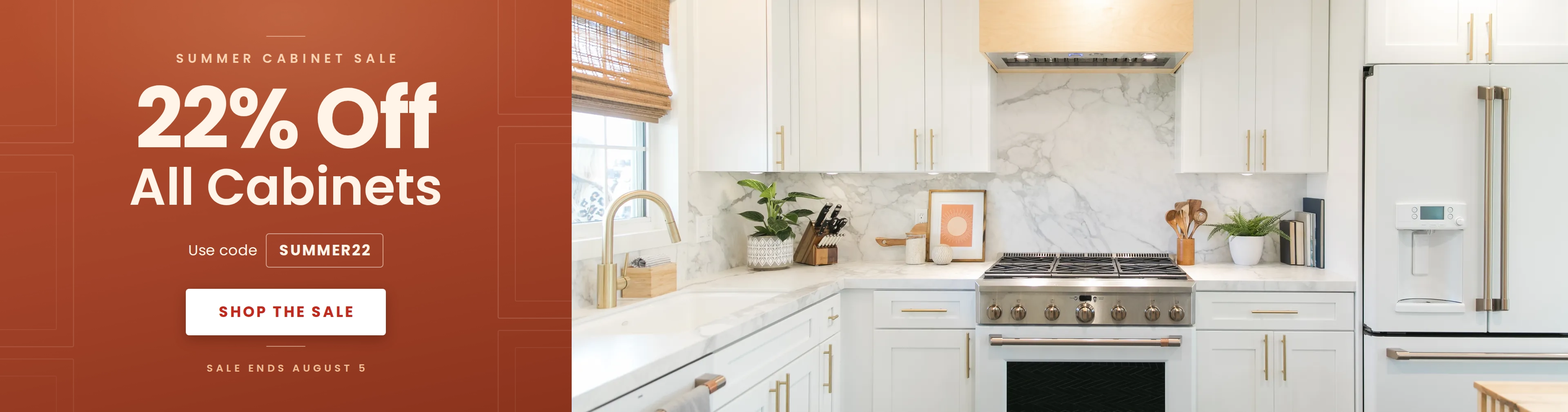 Summer Cabinet Sale - 22% Off All Cabinets - Use code SUMMER22 - Sale Ends August 5 [Shop the Sale]